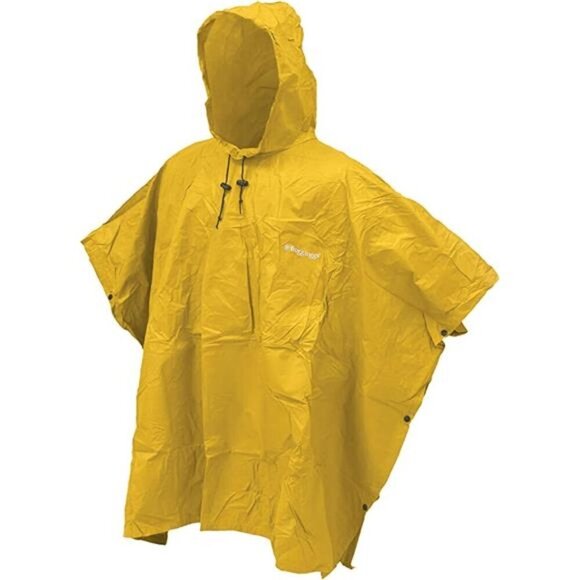 FROGG TOGGS Waterproof Raincoat Breathable Rain Poncho Coat Adult Women's YELLOW - Picture 1 of 7